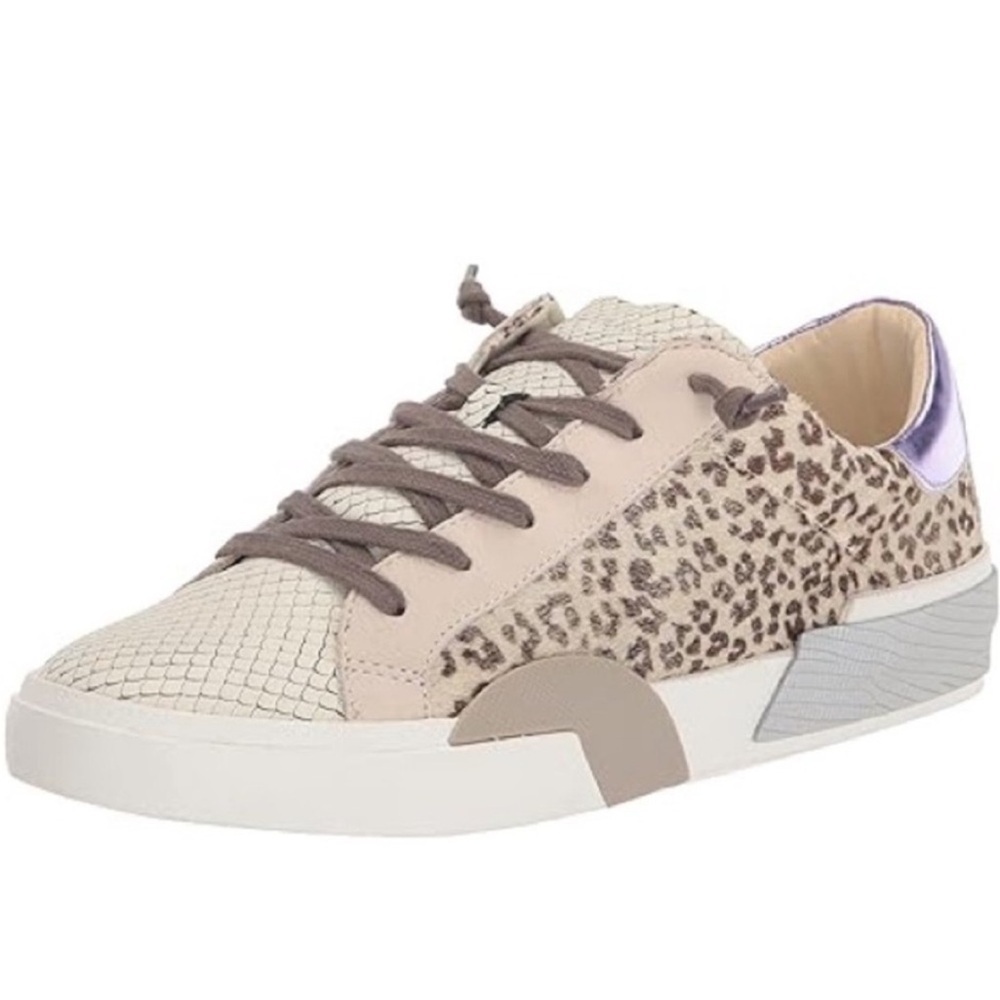 Dolce Vita Leopard Print Sneakers with Purple Accent